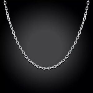 Anthro Round Oval Link Chain Sterling Silver 925 Eternity 18-18.5”